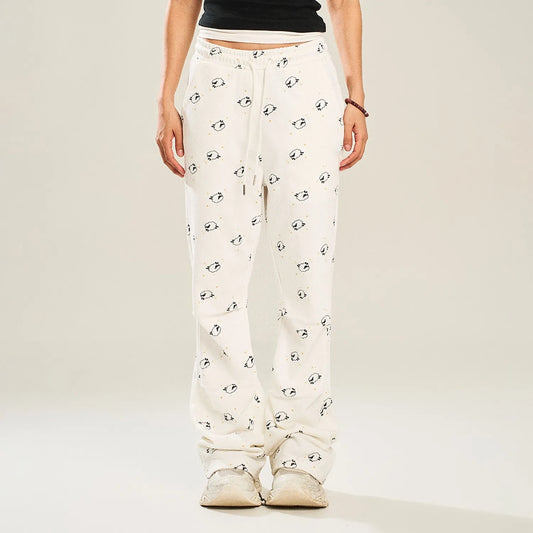 Little Sheep Retro Casual Elastic Waist Pants